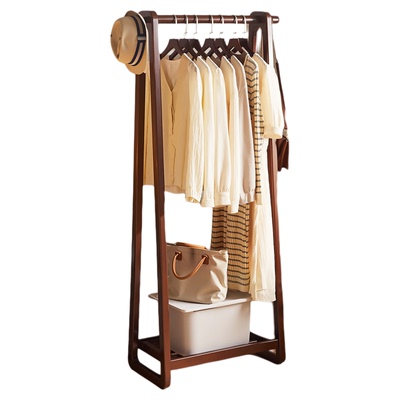 【100%纯实木】实木落地衣帽架