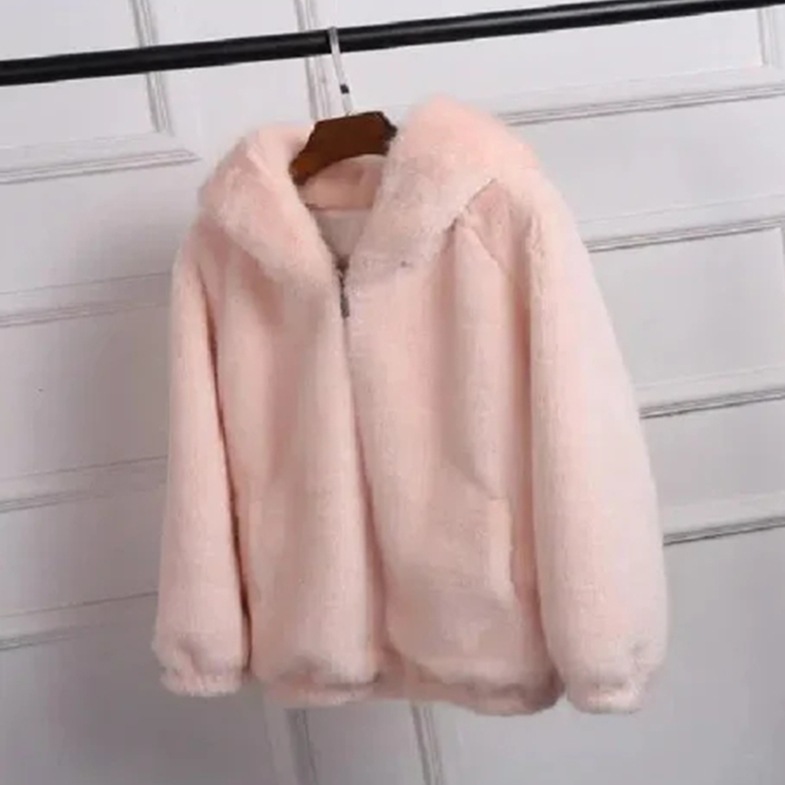 特大码2-300斤仿兔毛皮草外套女冬天宽松胖mm保暖加厚毛绒上衣服