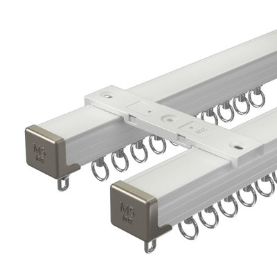 轨道窗帘滑轨静音窗帘挂钩式滑轨顶装侧装窗帘轨道单双窗帘杆挂钩