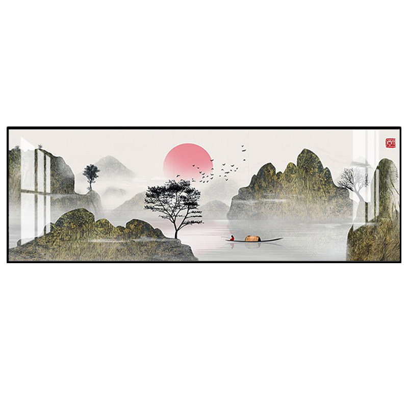 主卧室床头挂画中国风花鸟装饰画