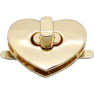 包包锁扣包扣锁扣配件心形锁扣拧锁扭锁卡扣包配件箱包心形包锁扣