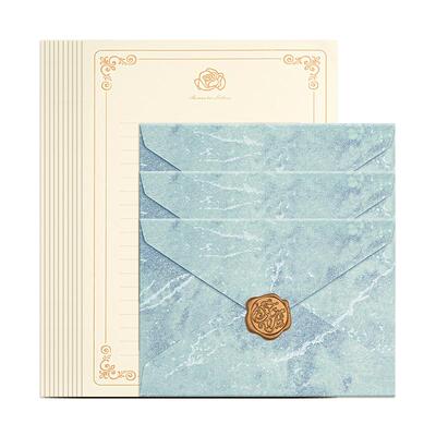 鎏金浮雕信纸信封套装高级感纹理