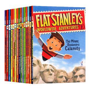 纸片人扁平斯坦利大冒险15册 Flat Stanley's Worldwide Adventures 英文原版 进口图书儿童章节桥梁书 扁平男孩 幻想类英雄题材