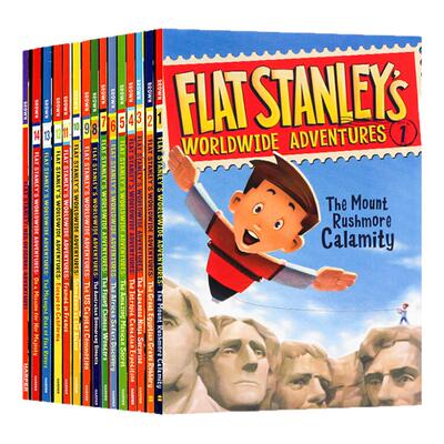 纸片人扁平斯坦利大冒险15册 Flat Stanley's Worldwide Adventures 英文原版 进口图书儿童章节桥梁书 扁平男孩 幻想类英雄题材
