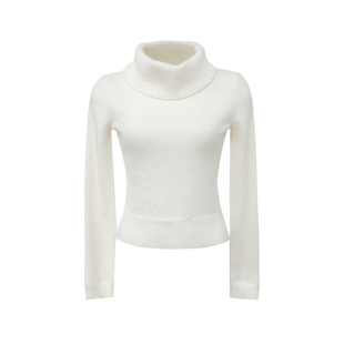 Lazy Didi诠释柔织 羊毛混纺浣熊纱高领发热毛衣修身内搭打底衫