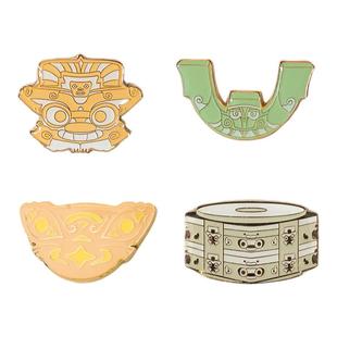 良渚博物院金属徽章套装磁贴冰箱贴两用儿童礼物开学立体装饰文创