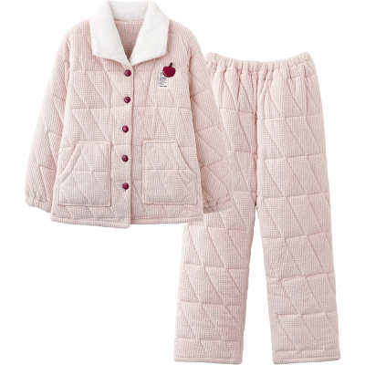 SLEEPTIGHT珊瑚绒三层夹棉睡衣