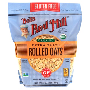 鲍勃红磨坊进口有机无麸质生燕麦片需煮官方旗舰店正品原味早餐纯