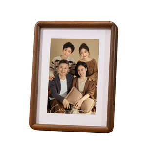 实木相框摆台婚纱照全家福10寸8洗照片做成打印相片加高级感定制6