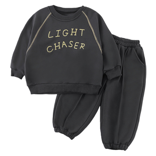 儿童春装套装女童运动宽松2026新款春秋季宝宝男童休闲卫衣两件套