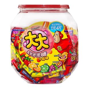 大大泡泡糖什锦味675g桶装150片口香糖儿童怀旧零食小吃休闲食品