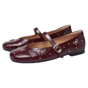 星期六气质玛丽珍鞋女春季款法式休闲浅口单鞋方头女鞋SSE1111001