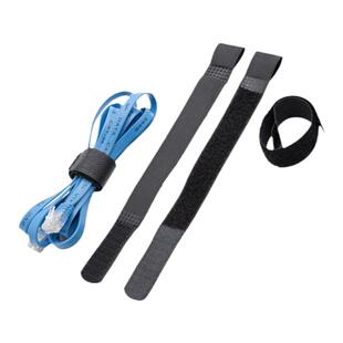 P孔充电器绳扎线P型魔术贴扎带电线收纳整理防丢失黑色理线带