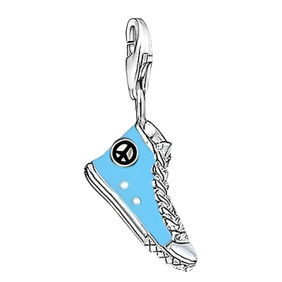 托马斯萨博银蓝珐琅立体运动鞋吊坠时尚首饰品春夏新款女神节礼物