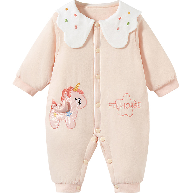 【秋冬清仓】婴儿连体衣春秋冬季宝宝外出薄夹棉保暖加厚新生衣服