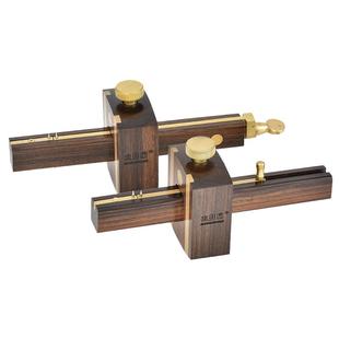 木井方划线器欧式黑檀木英式螺杆画线器木工工具大全勒线器线勒子