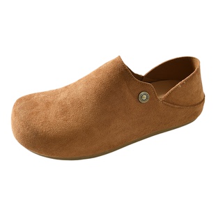 【欧美单~一鞋两穿~复古百搭】秋冬季男士休闲一脚蹬防滑勃肯鞋潮