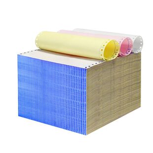 针式三联二等分打印纸电脑二联四联一三等分两联五联六联凭证送货出库单2联3联清单据针式打印机专用纸三联单