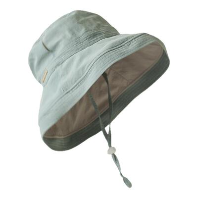 印计谷羽 防晒渔夫帽女春夏韩版日系百搭大檐文艺显脸小遮阳帽子