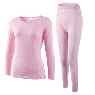 ab内衣男女三层保暖加厚圆领套装冬纯棉秋衣裤保暖内衣t861/t862