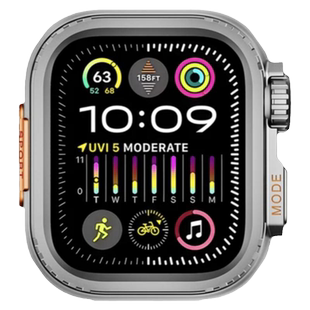 秒变ultra49适用iwatch45mm44金属保护壳一体旋钮后盖防摔苹果手表外壳边框合金applewatch456789se改装个性