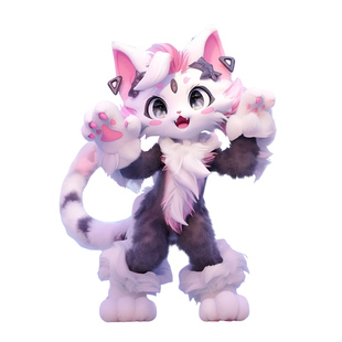 兽装定制做眼片福瑞肌肉兽人furry毛绒人偶服衣服来图定做fursuit