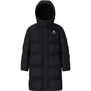 骆驼女装中长款羽绒服2025新款冬季抗寒保暖三防连帽面包服外套男