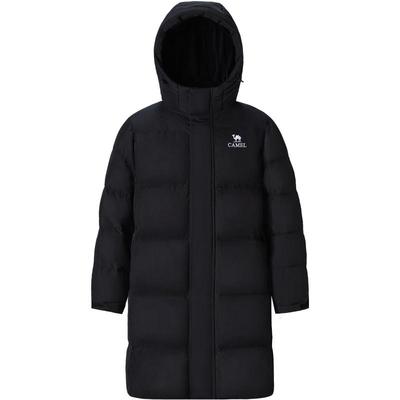 骆驼女装中长款羽绒服2025新款冬季抗寒保暖三防连帽面包服外套男