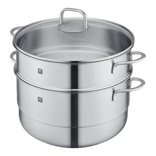 双立人不锈钢汤锅蒸笼蒸锅大容量蒸煮锅0涂层无涂层锅蒸鱼锅套装