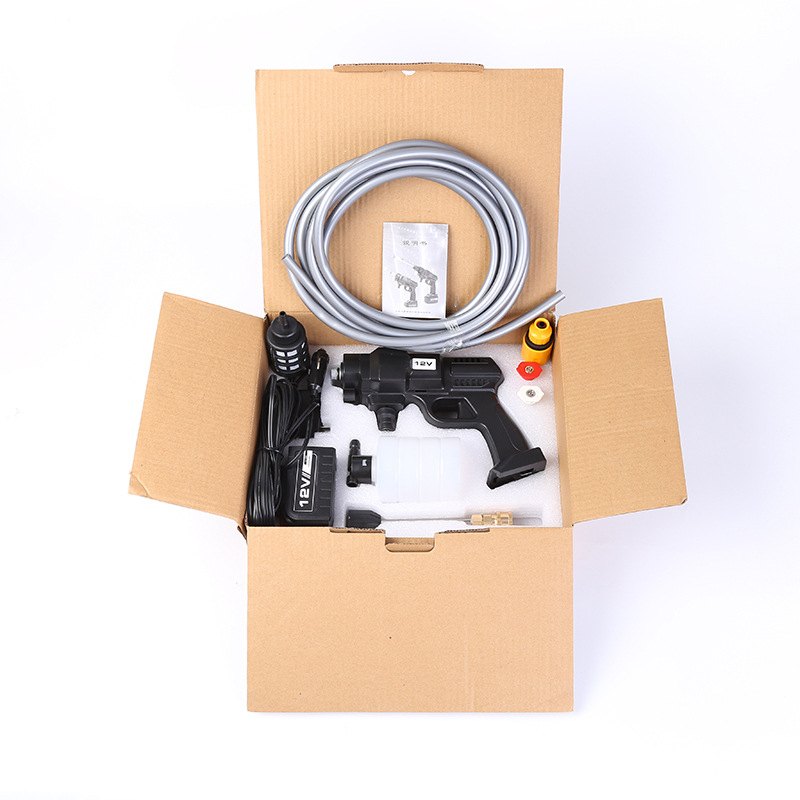 家用便携电动无线洗车锂电池水枪洗车高压水泵车用高压锂电清洗枪