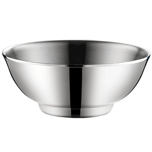 304不锈钢碗家用商用吃饭碗双层隔热儿童小泡面碗汤碗拉面碗专用