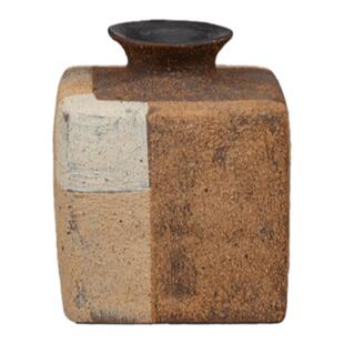 景德镇花瓶侘寂风粗陶瓷化妆土花器设计师艺术摆件复古民宿装饰品