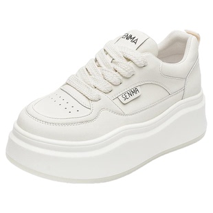 森马厚底板鞋2025新款今年流行爆款时尚气质增高冬季加绒休闲鞋子