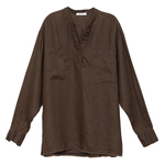 Carolingian松弛感套装！重磅亲肤亚麻Row风廓形防晒衬衫+短裤