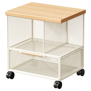 办公室打印机置物架落地可移动收纳放置柜多层工位可抽拉资料架子