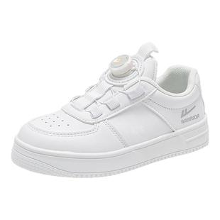 回力男童小白鞋儿童鞋子2025冬季新款防滑板鞋小学生旋转扣运动鞋