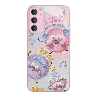 适用opporeno12油画毛球手机壳vivox200pro新款findx8趣味s19赵露思同款iqoo11/10小清新neo9女款x100玻璃s19