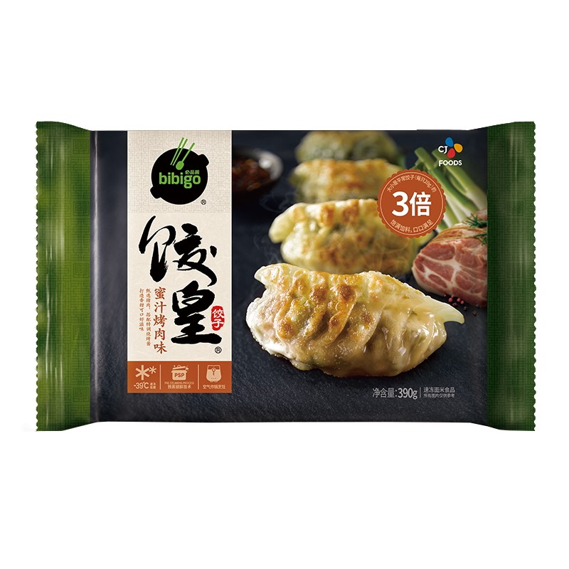 山姆必品阁bibigo韭菜饺皇390g*6 韭菜猪肉馅饺饺子蒸饺煎饺锅贴