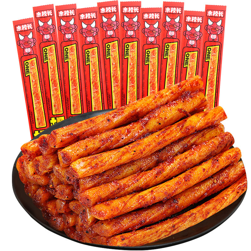 余校长一根筋辣条素牛筋8090后怀旧零食麻辣小吃儿时童年牛筋辣条