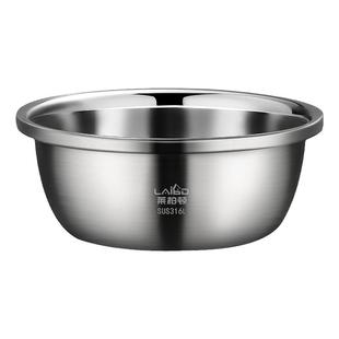 带盖316L不锈钢盆套装家用打蛋盆厨房和面盆加厚汤盆洗菜盆油盆