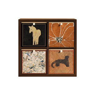 中古风书架落地置物架卡莱克格子柜钢制自由组合书柜家用储物柜