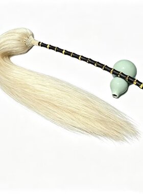 真马尾毛紫竹鞭柄拂尘道士用品