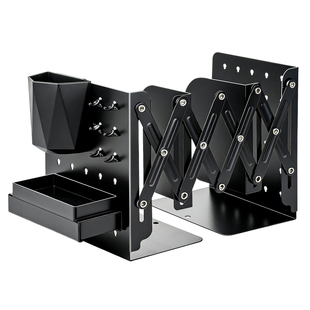 升级款可伸缩书立书架桌面置物架洞洞板书立架书桌收纳带笔筒固定书本挡板桌上放书神器学生用高中生收纳架