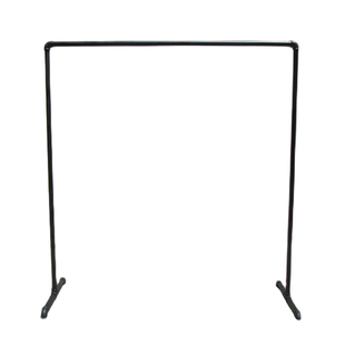 单杠置地式烤漆黑色晾衣架落地简易室内家用卧室阳台凉挂衣服架子