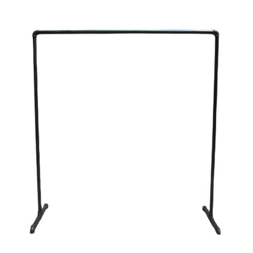 单杠置地式烤漆黑色晾衣架落地简易室内家用卧室阳台凉挂衣服架子