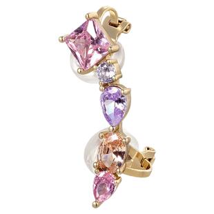 shes茜子奥莱植物物语幻彩工艺水晶花朵单边耳挂轻奢耳骨夹耳饰