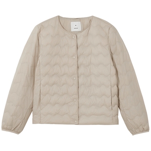 热风女士轻薄羽绒服2025年冬季新款简洁羽绒服叠穿内搭保暖外套