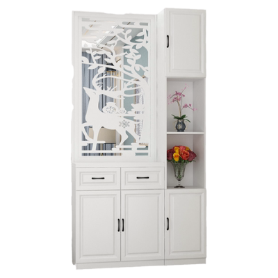 新中式玄关柜实木格栅屏风隔断