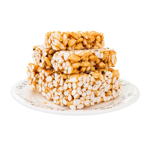 台州自然珍红糖木糖醇烤糖米花糖220g/盒手工制怀旧办公休闲零食