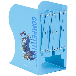 得力可伸缩书立架创意学生用桌面书本书籍收纳架大号简约书夹书靠书挡板折叠固定书本立架放书的架子加厚ins